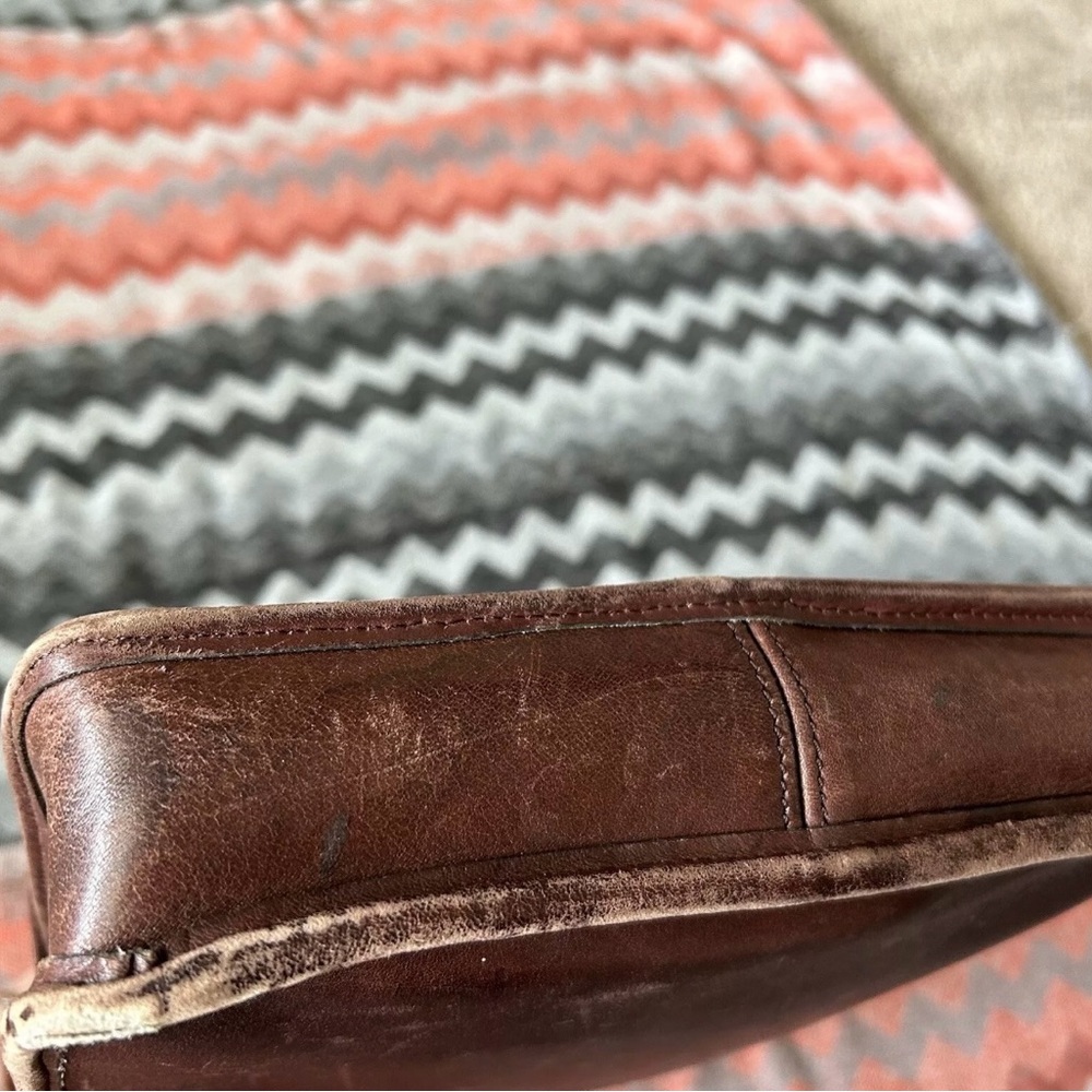 Coach Vintage Brown Leather Station Bag - Top Handle Purse 5130 Classic Classy - Picture 7 of 14